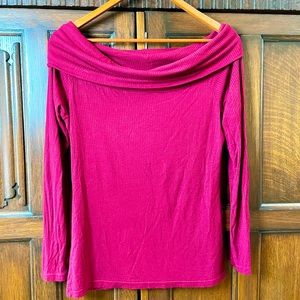 Ragged off shoulder sweater, size L